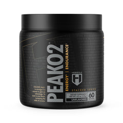 Hosstile PeakO2 organic mushroom blend bottle highlights endurance-boosting pre-workout support.