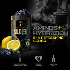 Close-up of EAAs and BCAAs ingredients on label