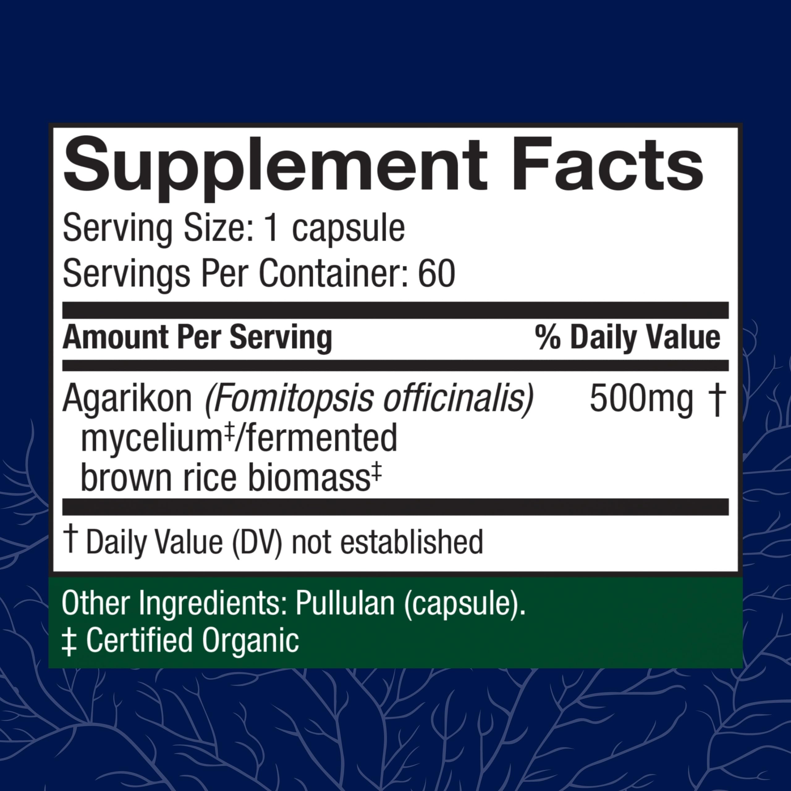 Close-up of Agarikon mushroom capsules