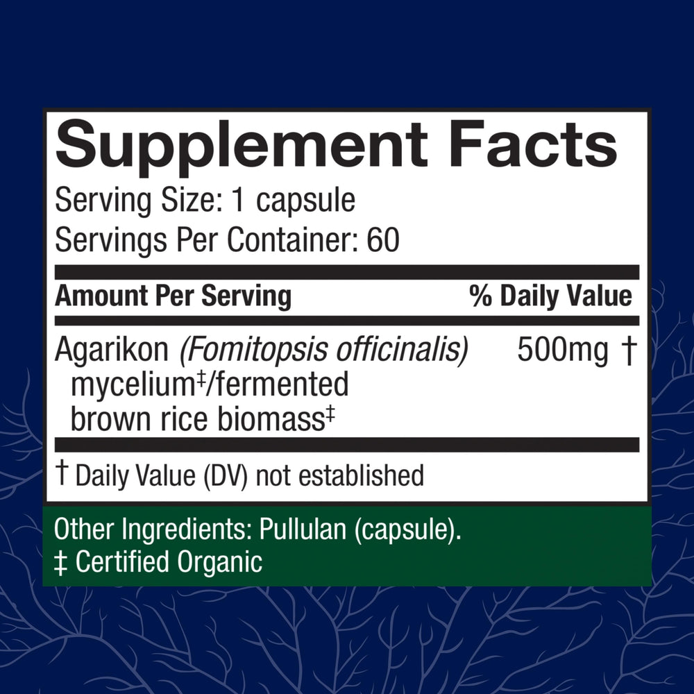 Close-up of Agarikon mushroom capsules