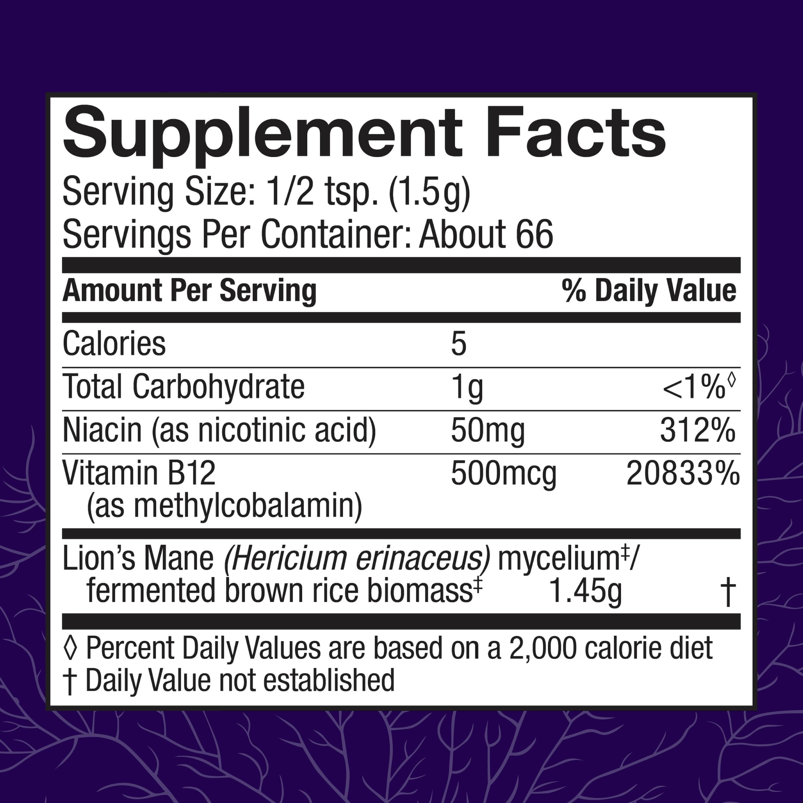 Packaging shot of BrainPower Stack Powder 100g