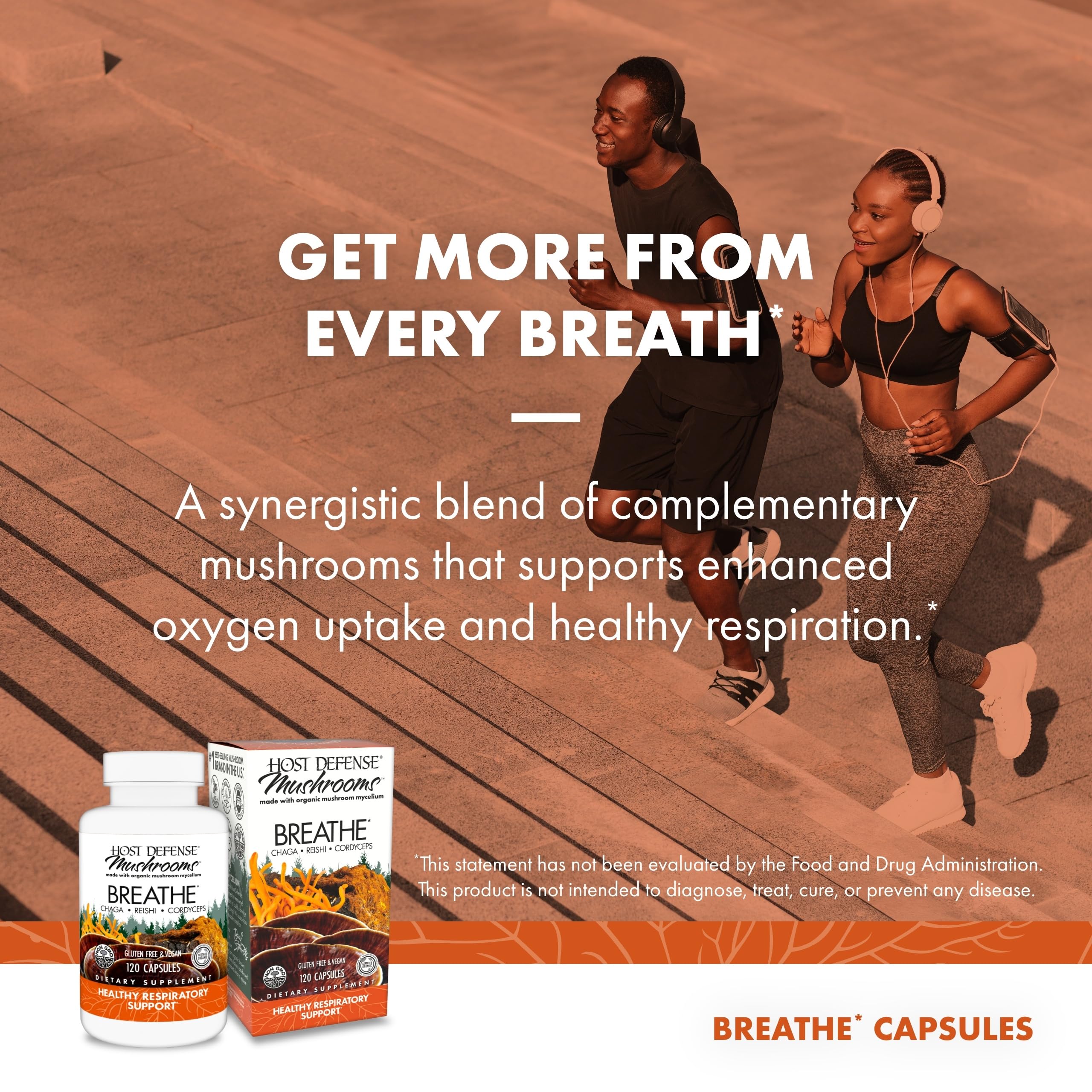 Organic mushroom mycelium used in Host Defense Breathe capsules