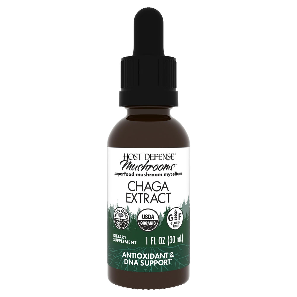 Host Defense Chaga Extract 1 fl oz bottle with dropper
