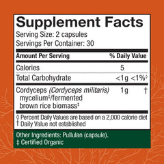 Host Defense Cordyceps capsules packaging box