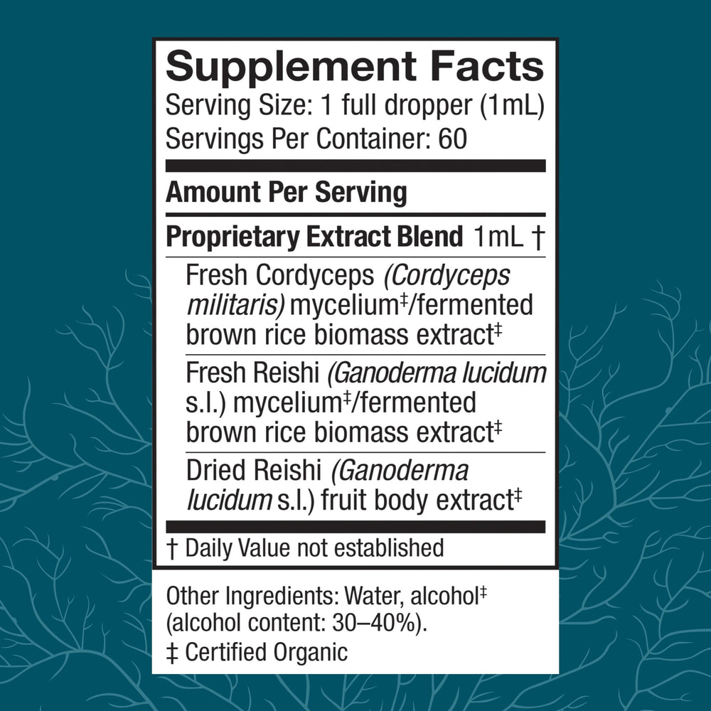 Close-up of CordyChi Extract bottle
