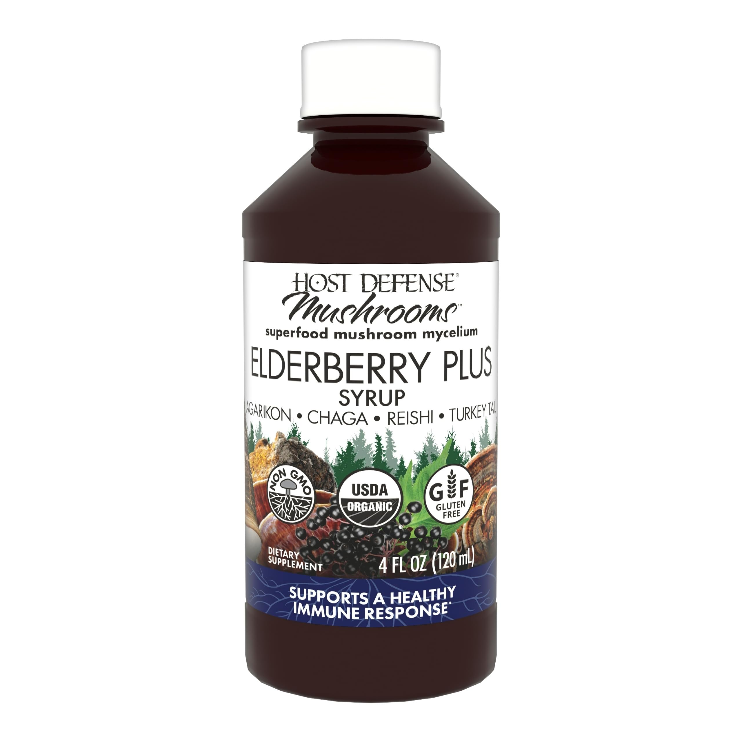 Host Defense Elderberry Plus Syrup 4 oz bottle