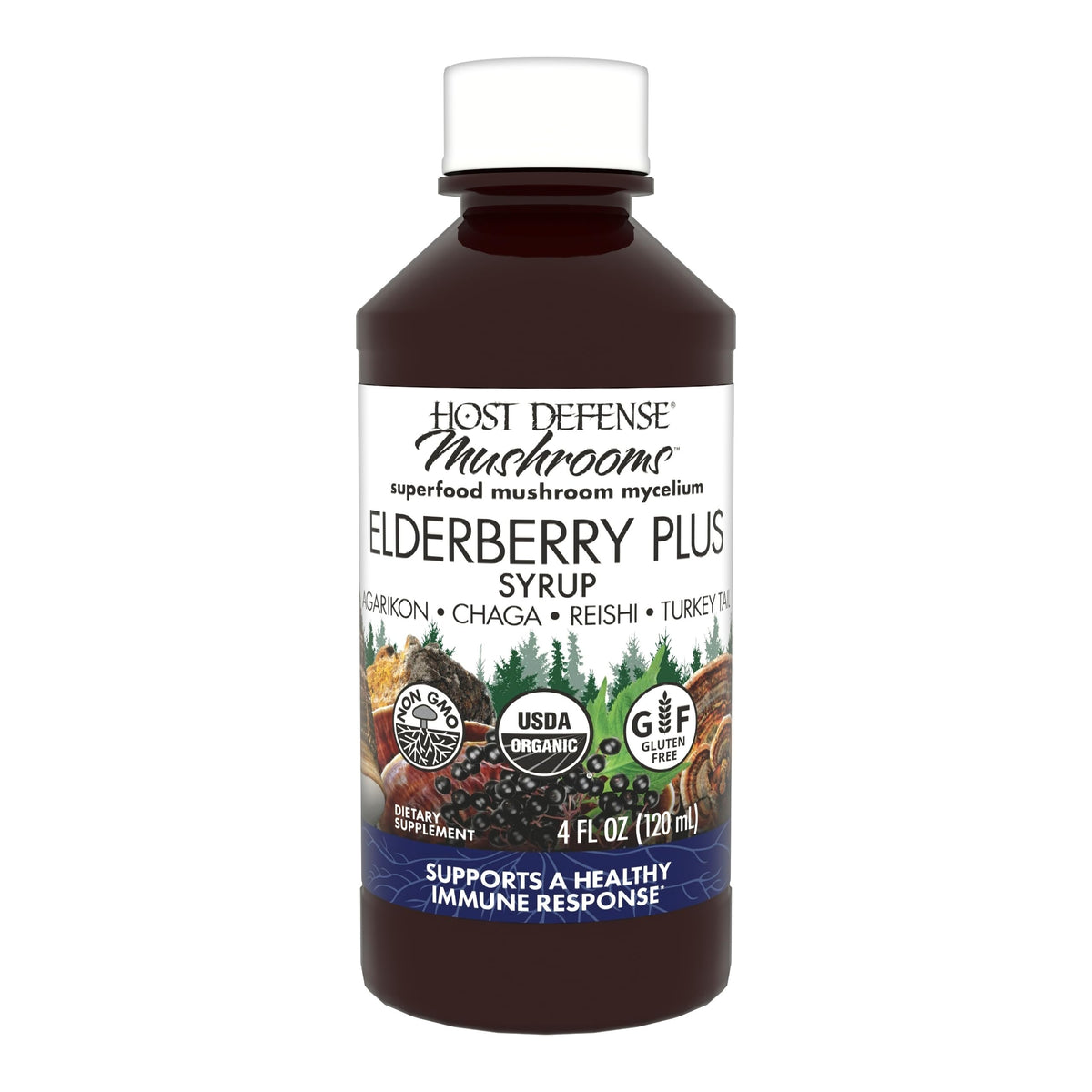 Host Defense Elderberry Plus Syrup 4 oz bottle
