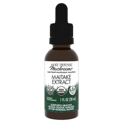 Front view of Host Defense Maitake Extract 1 oz bottle