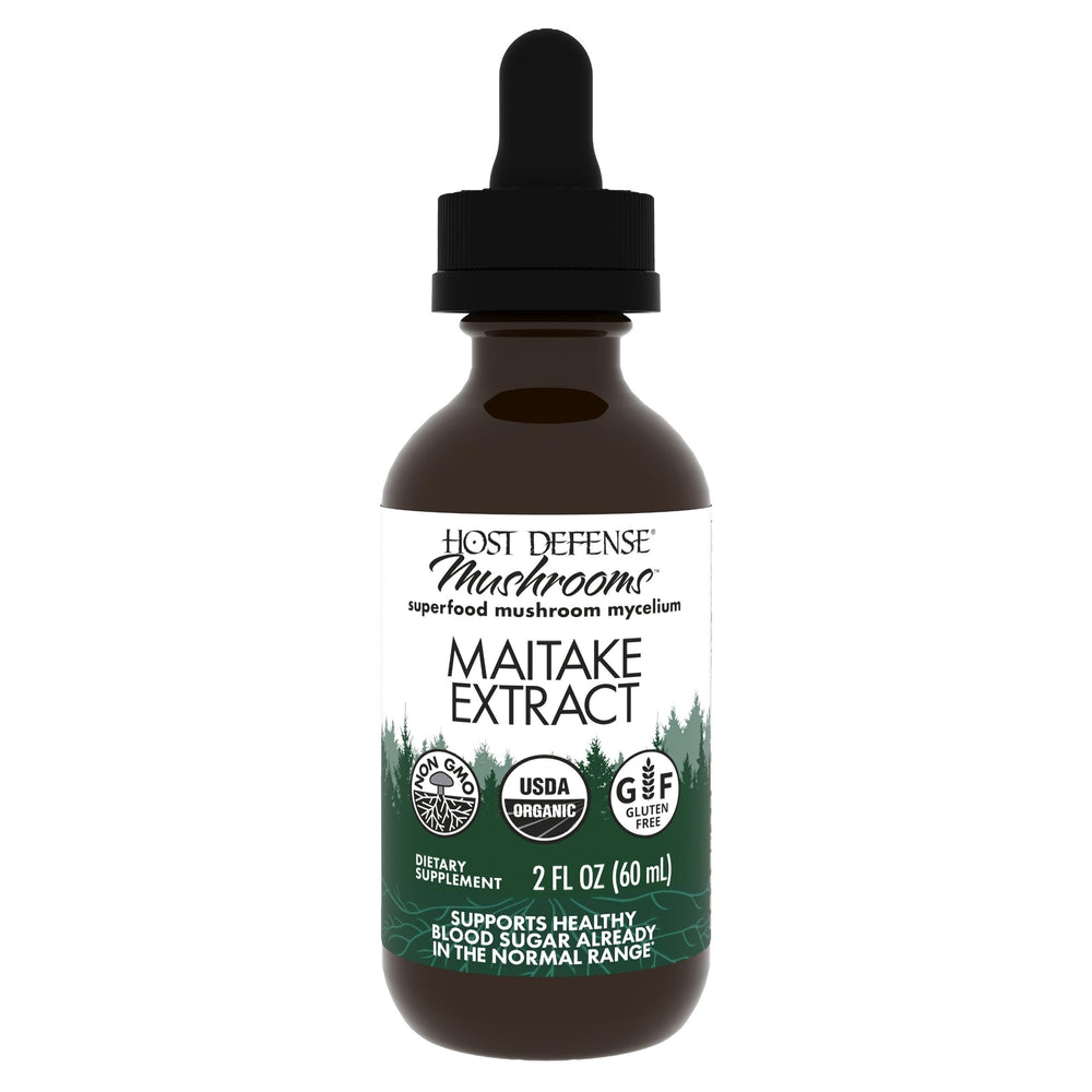 Host Defense Maitake Extract bottle with dropper