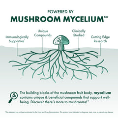Back label with nutritional information for Maitake extract