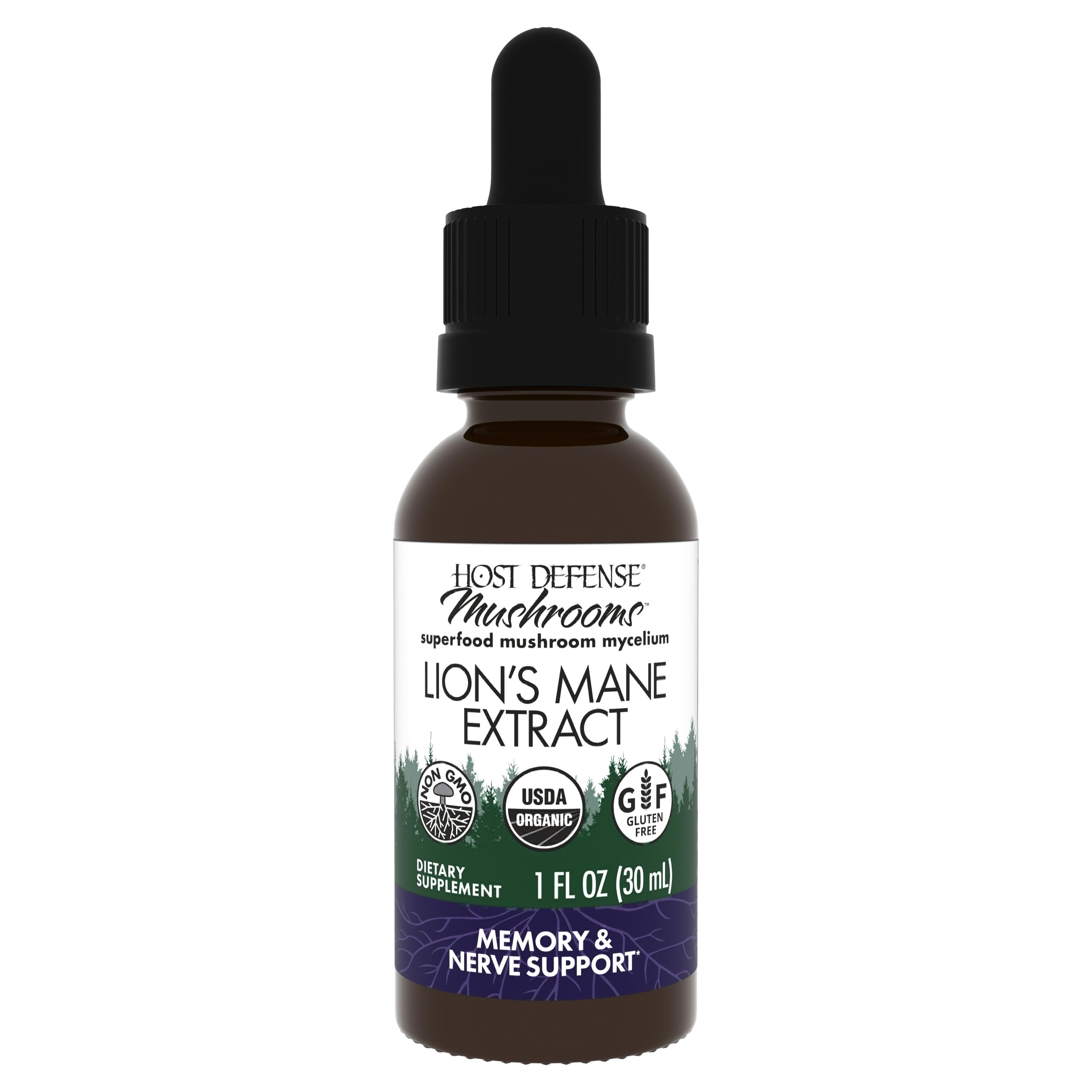 Host Defense Lions Mane Extract bottle - 1 oz