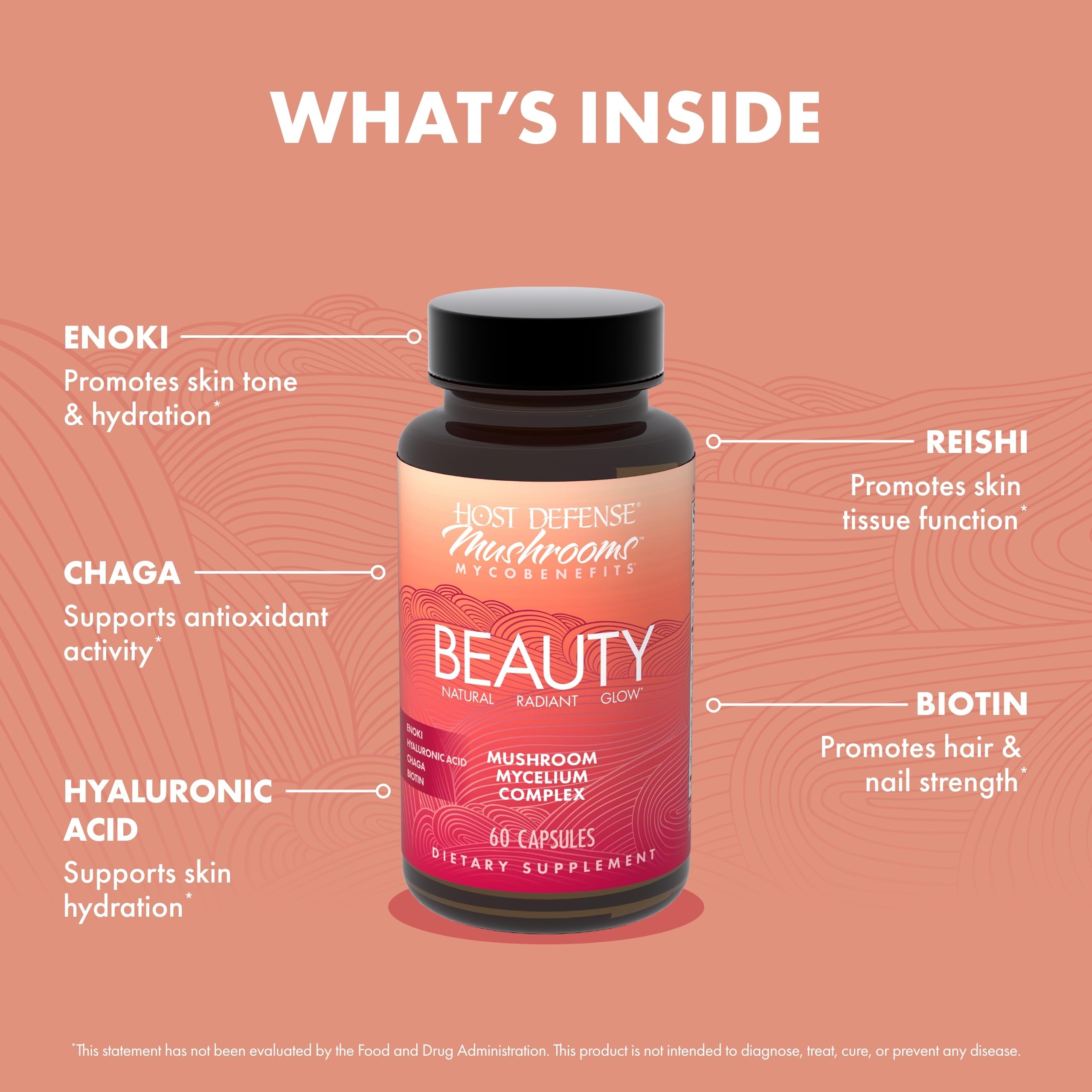 Mushroom blend concept image representing beauty benefits