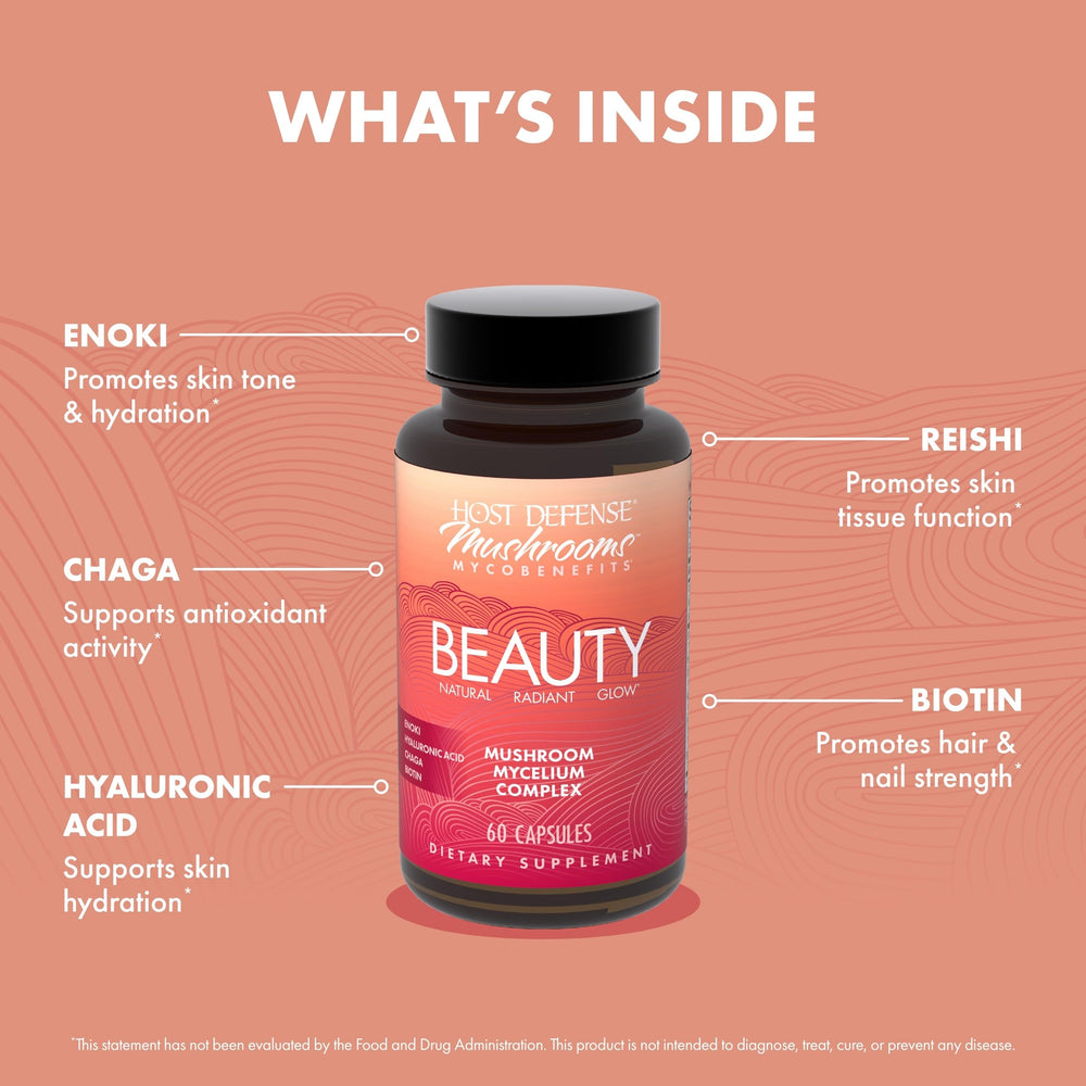 Mushroom blend concept image representing beauty benefits