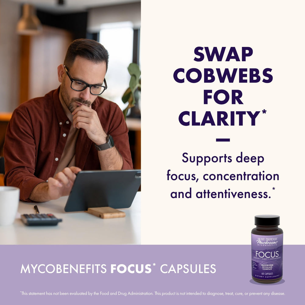 Graphic illustrating brain health and focus support