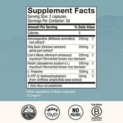 MycoBenefits Mood Capsules bottle label close-up