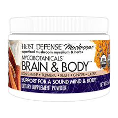 Host Defense MycoBotanicals Brain & Body Powder bottle and label