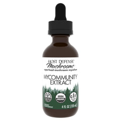 Hero image showing Host Defense MyCommunity Extract bottle and 17-species mushroom blend