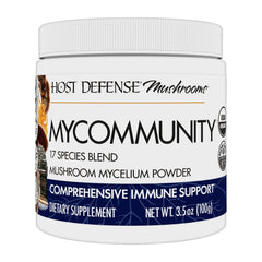 Front view of Host Defense MyCommunity Powder 100g