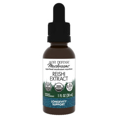 Bottle of Host Defense Reishi Extract with label