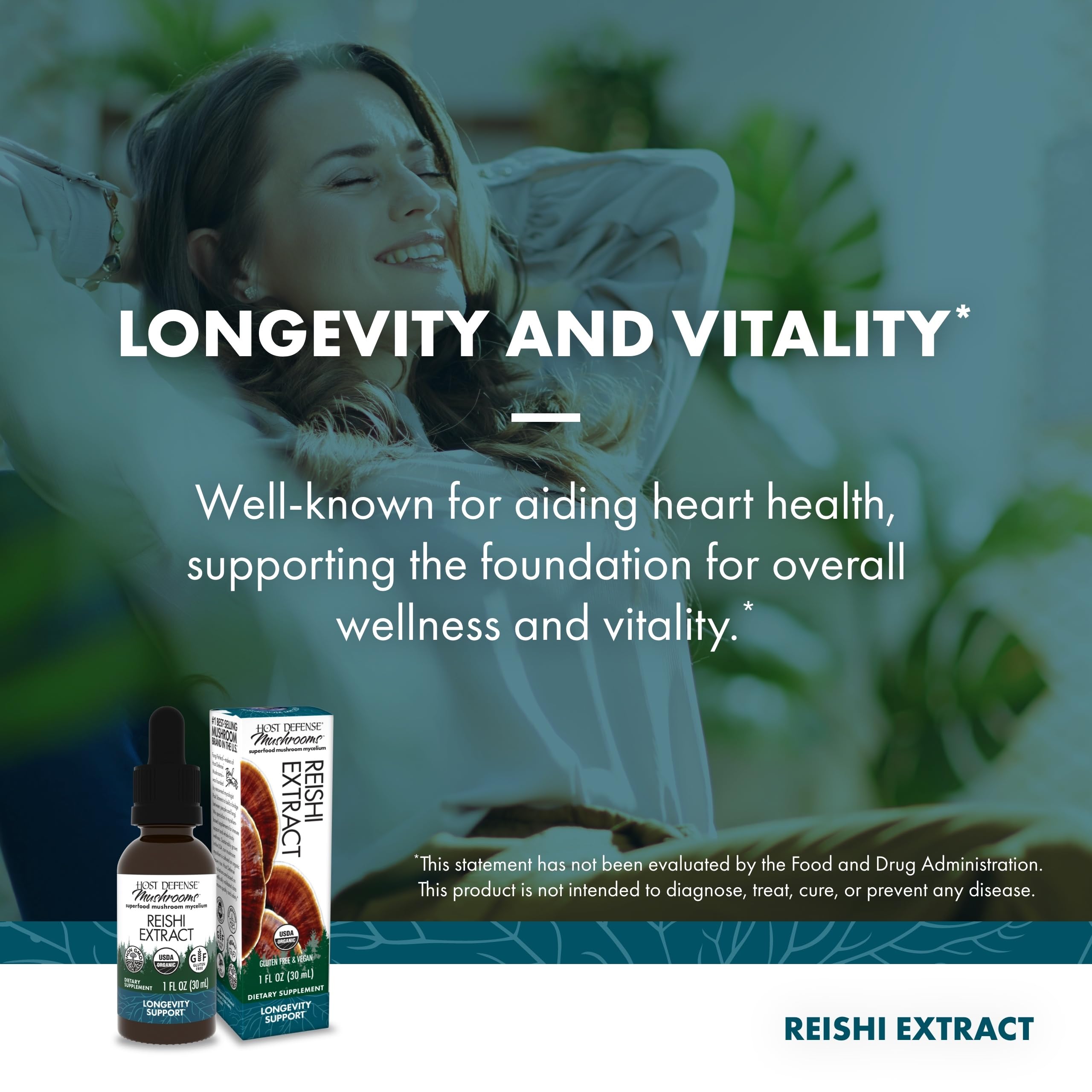 Organic and non-GMO certifications on Host Defense Reishi