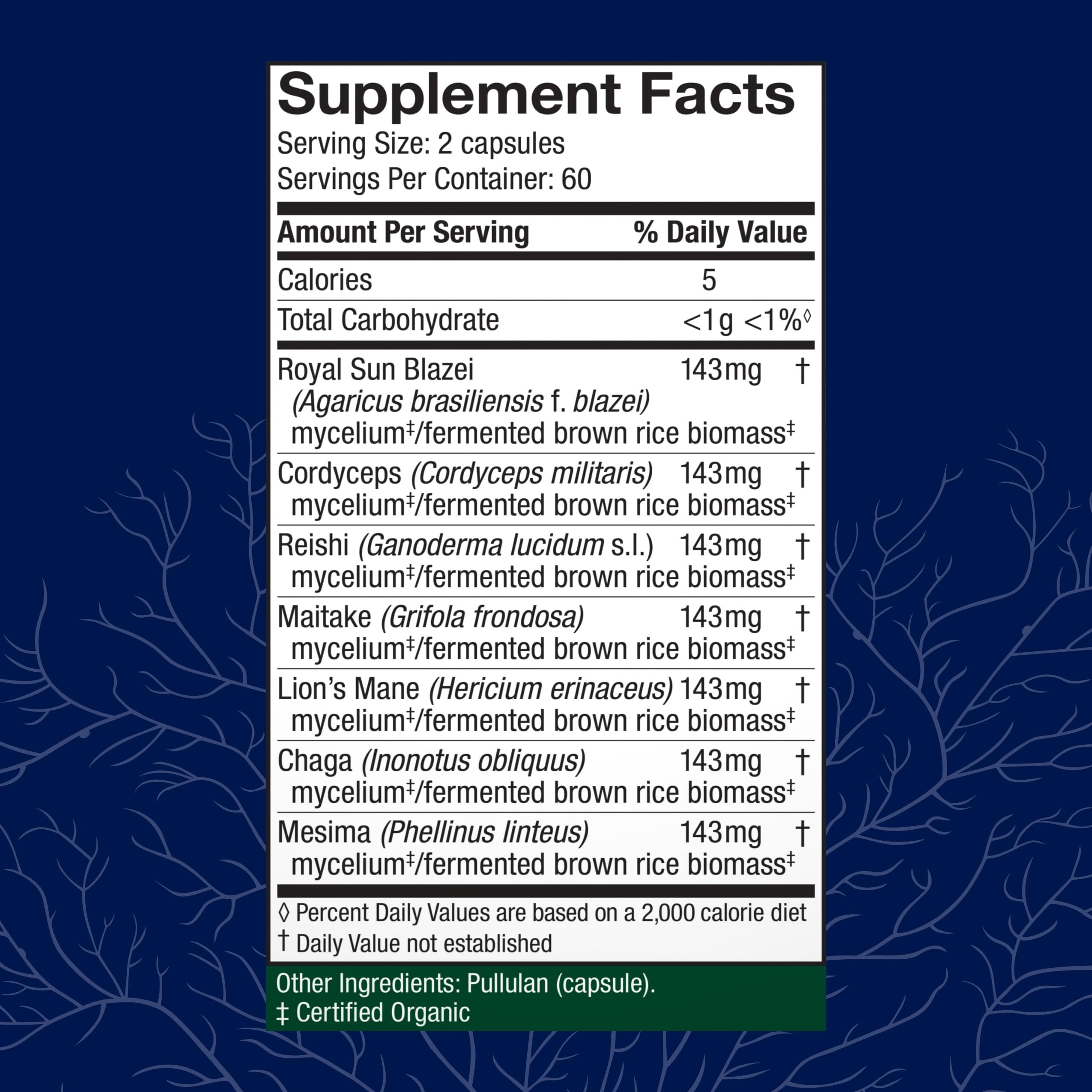 Close-up of 120 vegan capsules bottle