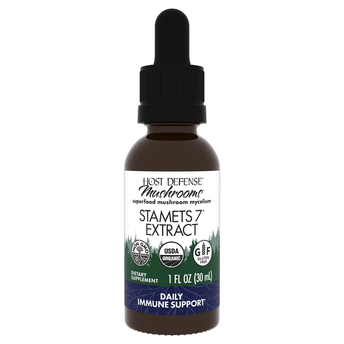 Host Defense Stamets 7 Extract bottle front view