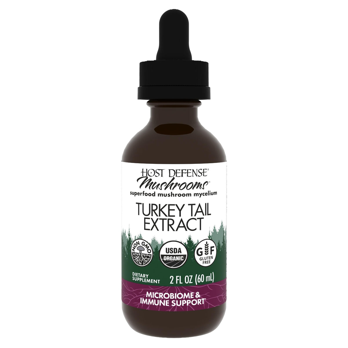 Host Defense Turkey Tail Extract bottle and label