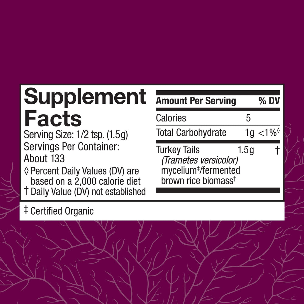 Front label of Host Defense Turkey Tail Mushroom Powder