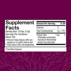 Front label of Host Defense Turkey Tail Mushroom Powder