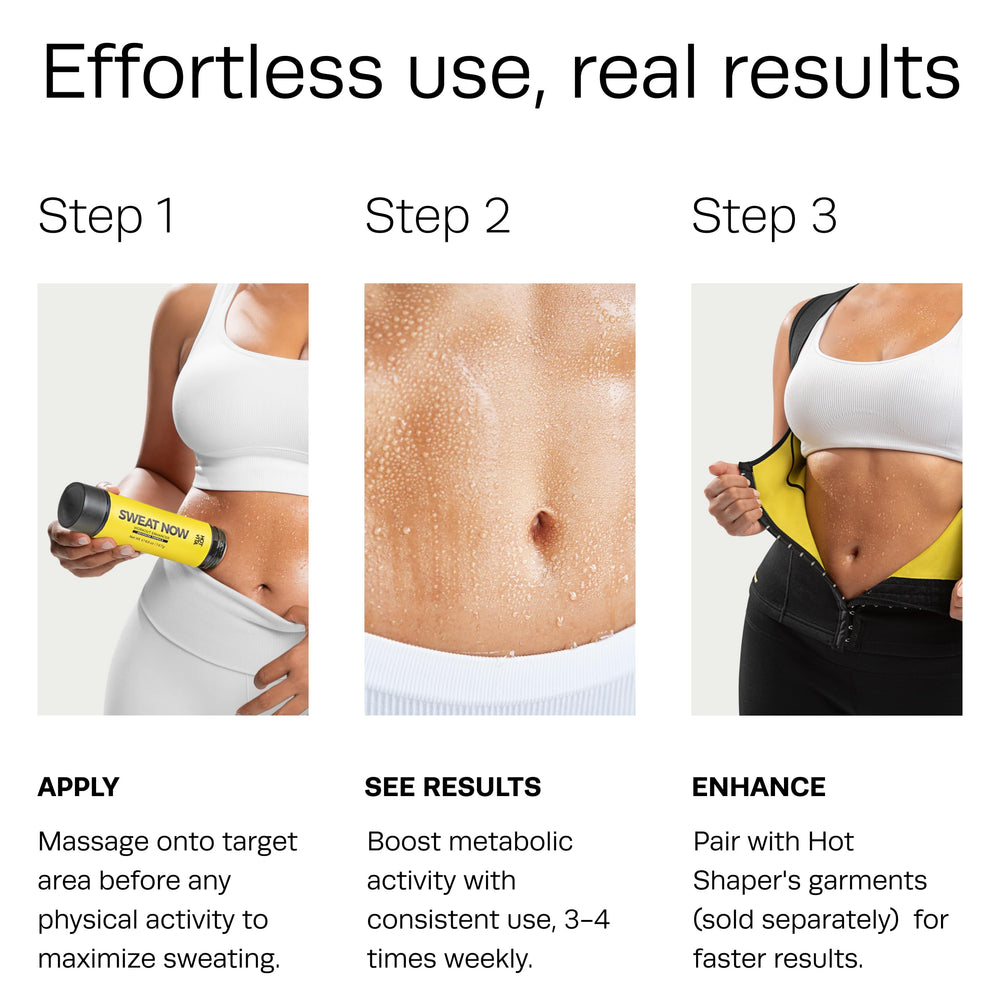 Hot Vita Sweat Now Gel packaging image emphasizes travel-friendly design