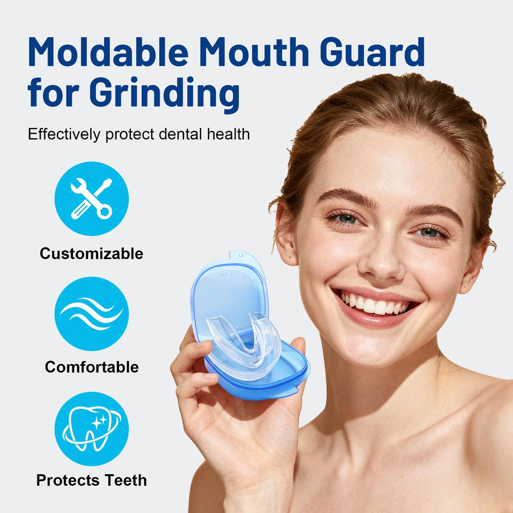 Demonstration of molding mouth guard in hot water