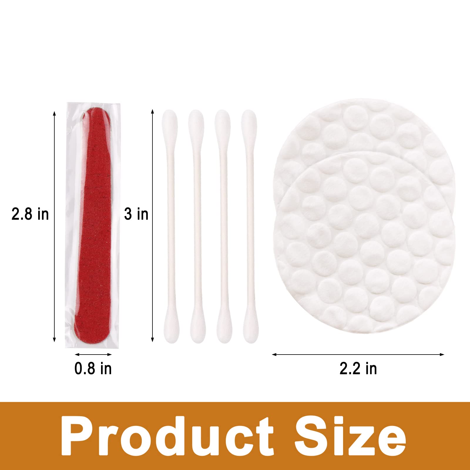 Hotel vanity kit items arranged