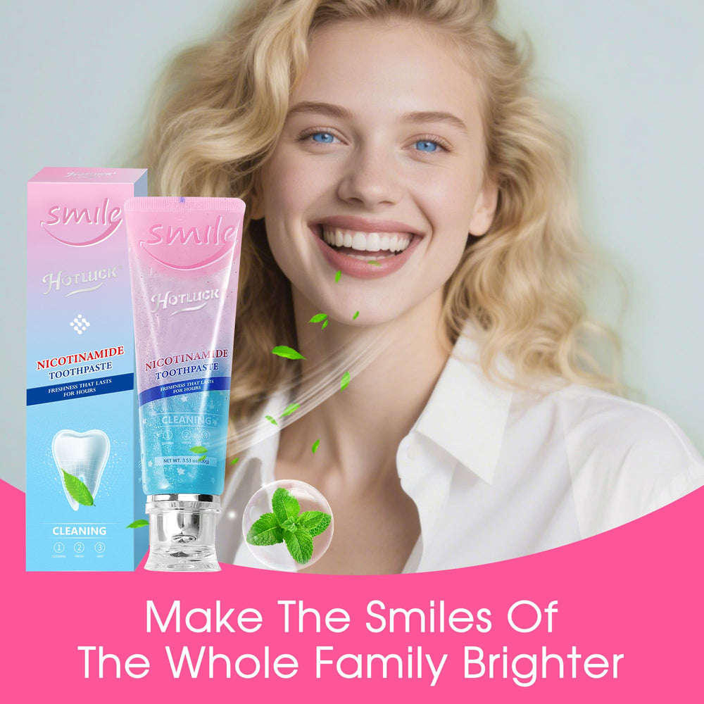 Fresh mint and peach flavor image for Hotluck toothpaste