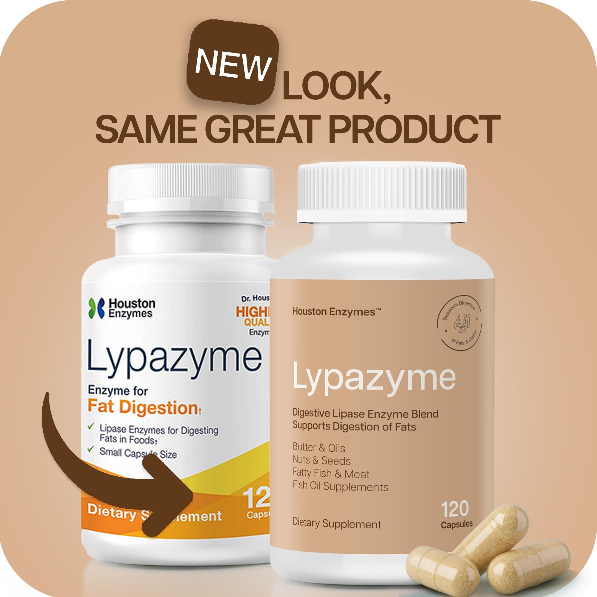 Small #3 Lypazyme capsule size for easy dosing