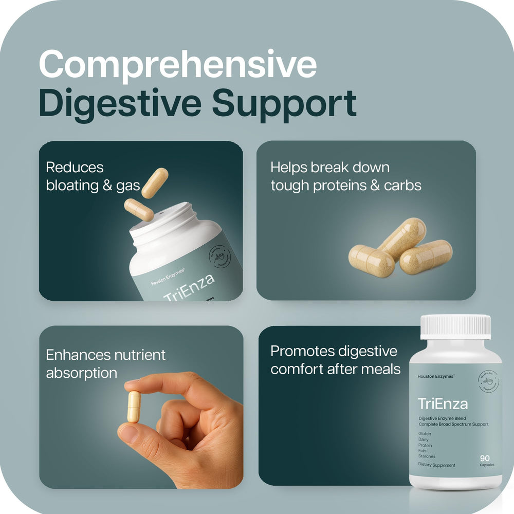 Gluten, casein, soy digestion support with TriEnza