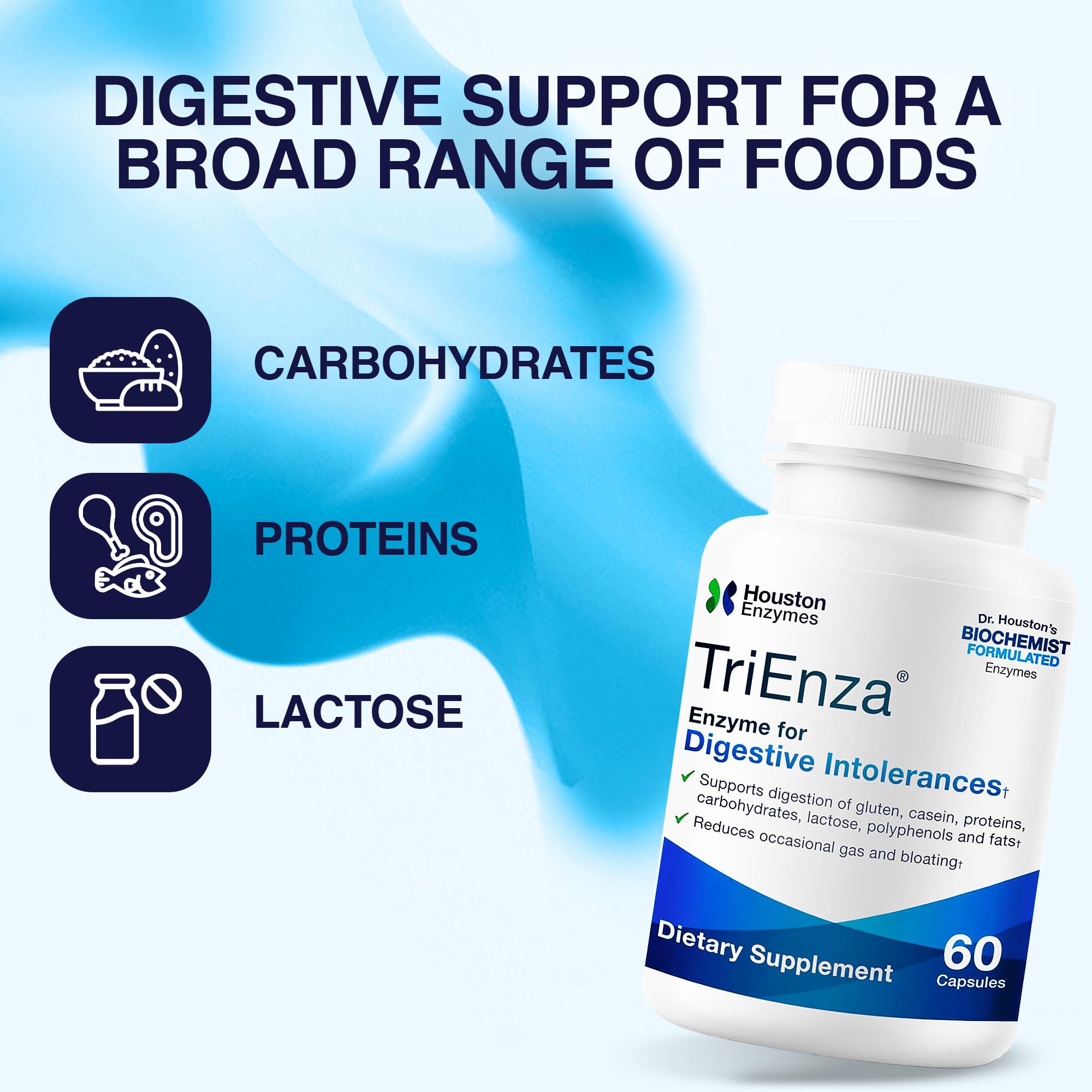 Gluten and dairy icons indicating TriEnza targets