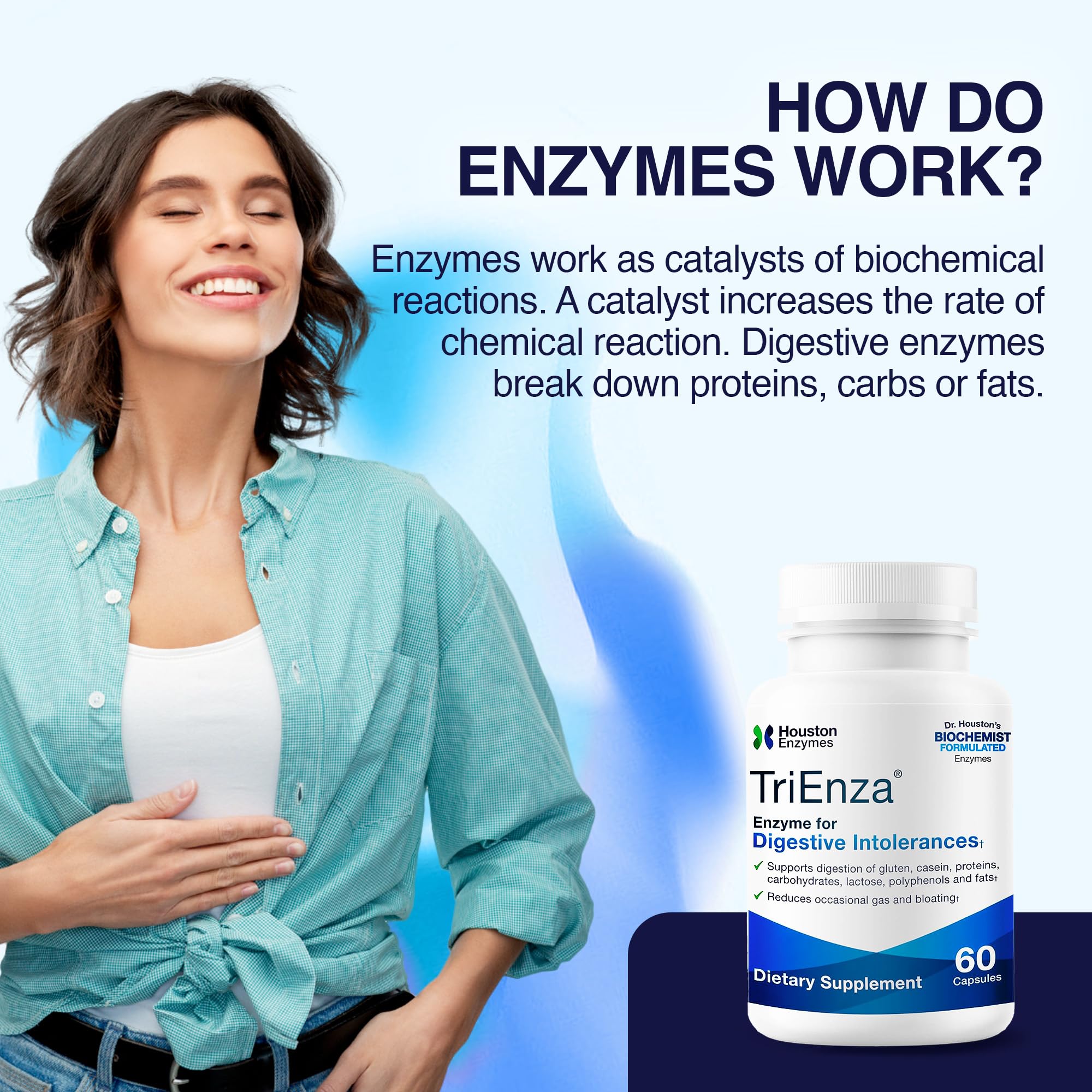 People using TriEnza digestive enzyme supplement for daily routine