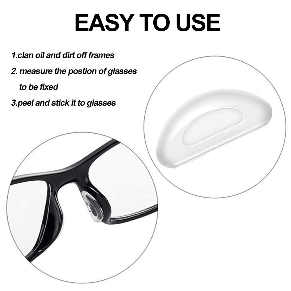 Step-by-step guide to apply silicone nose pads
