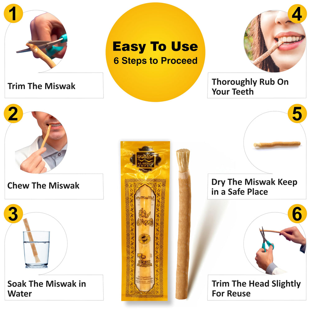 How to use Sewak Al Hijazi Miswak toothbrush