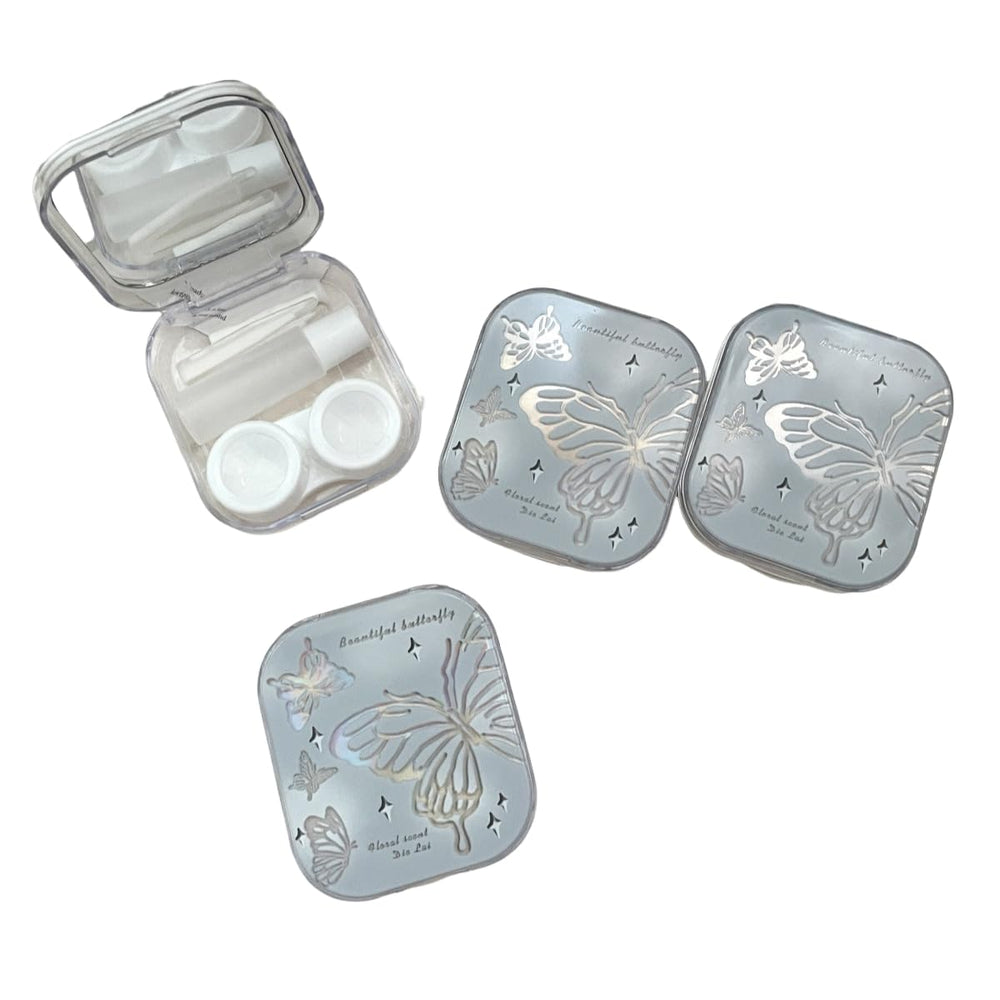 Howinn Butterfly Travel Size Contact Lens Case with Mirror and Starter Kit