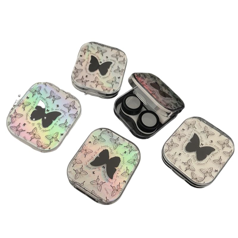 Howinn Butterfly Travel Size Contact Lens Case with Mirror and Tools