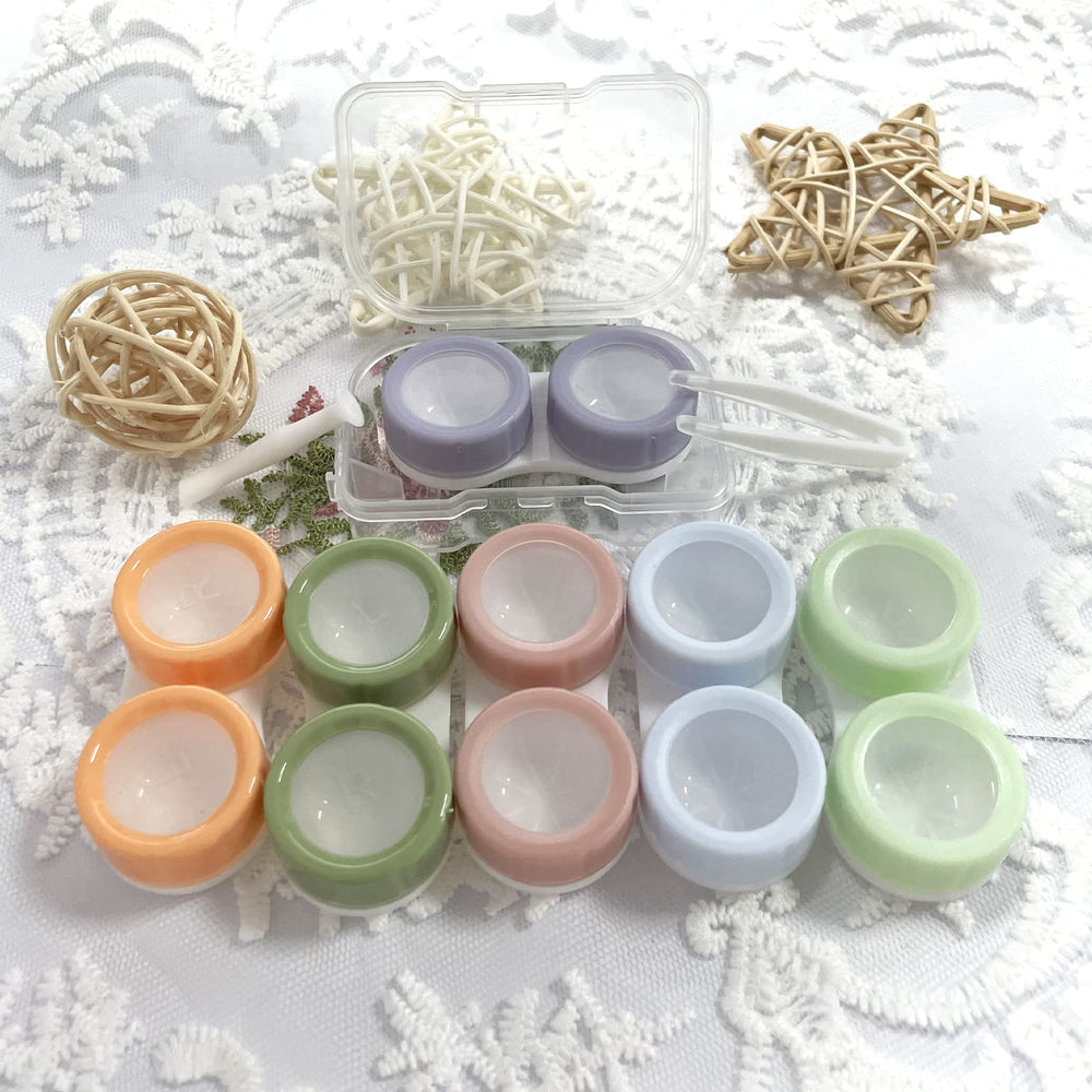 Howinn light green color contact lens case with swivel lid