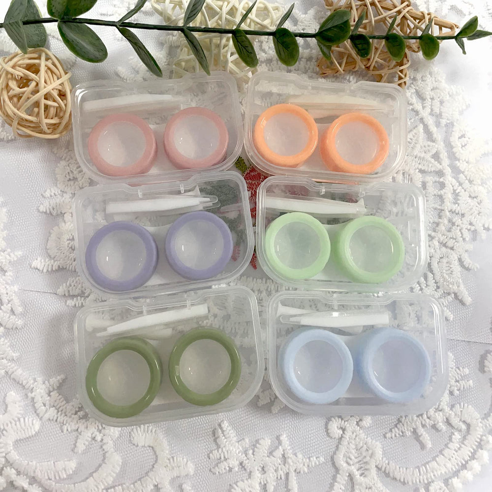 Howinn white color contact lens case with swivel lid