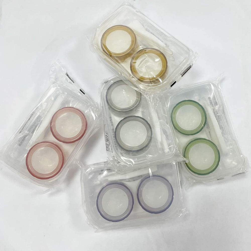Portable mini contact lens care kit with case and accessories for daily use