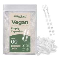 Clear HPMC empty capsules size 00-200 in blister packaging