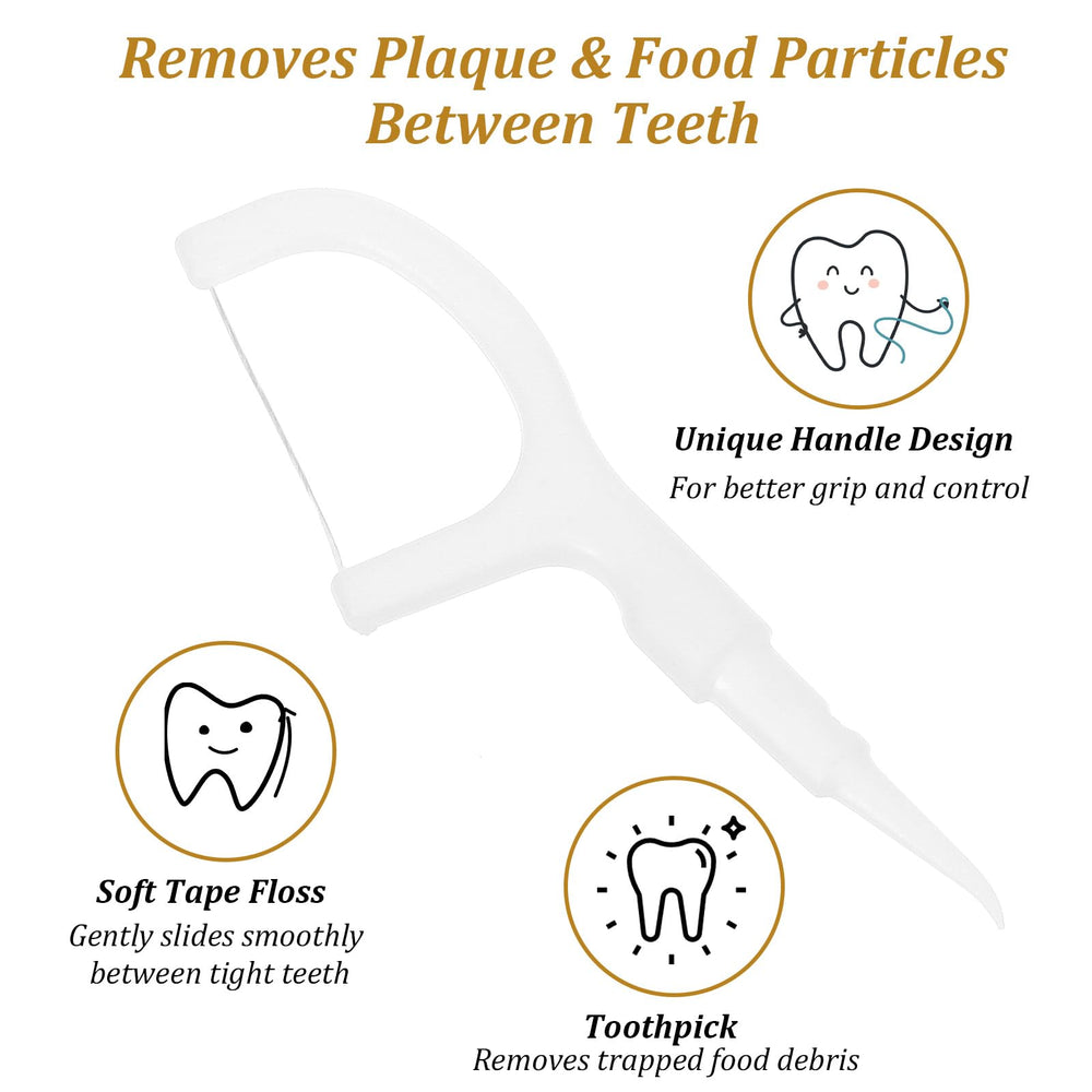 Travel-size toothbrush with floss, toothpick, and tongue scraper in blue