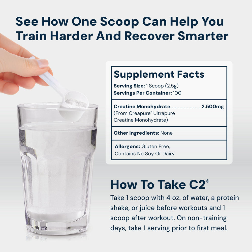 HPN C2 Creatine powder dissolves quickly in water with no gritty residue.