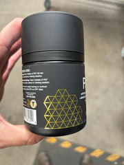 Close-up of product label