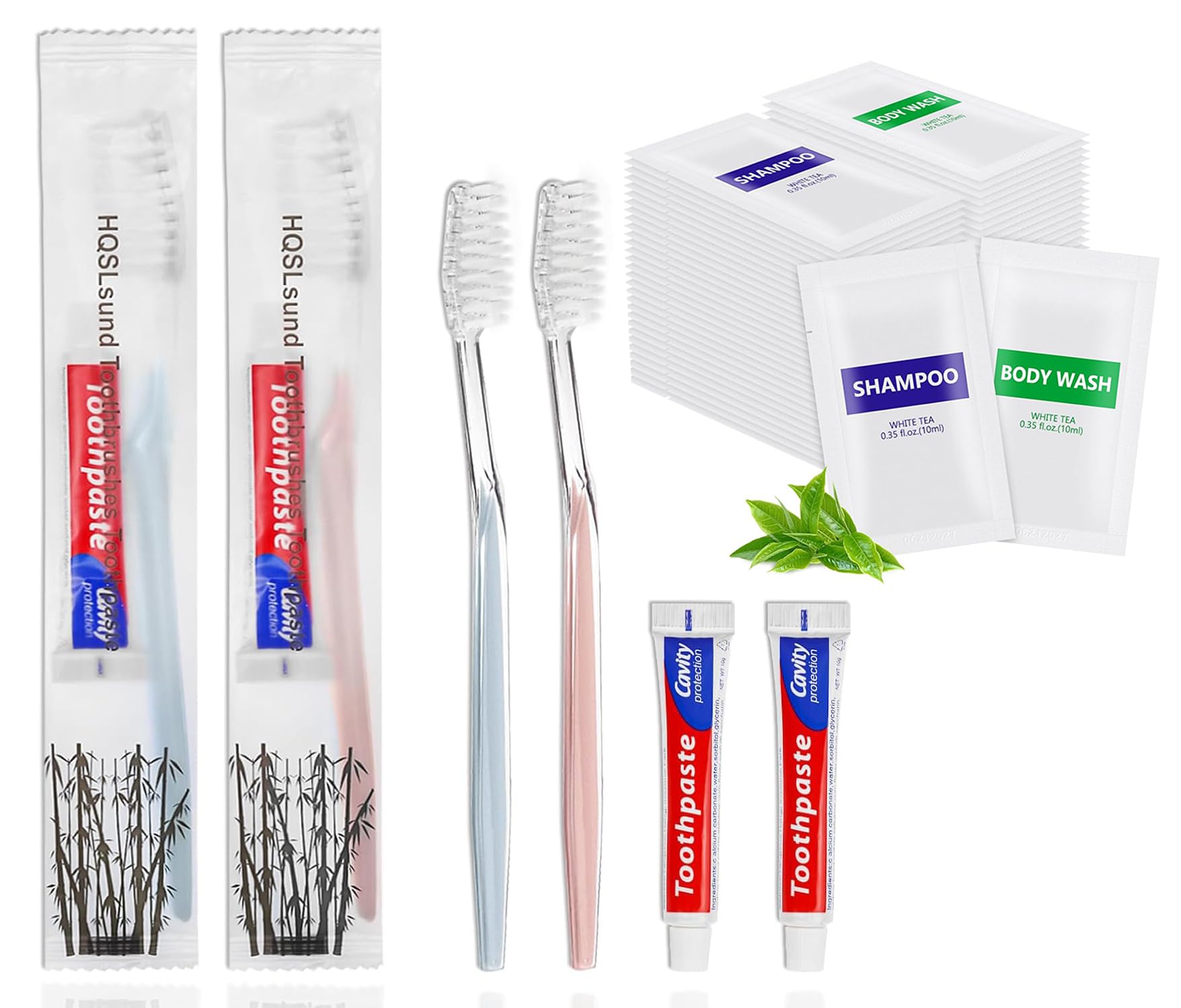 HQSLsund 200-pack toothbrushes with toothpaste in bulk
