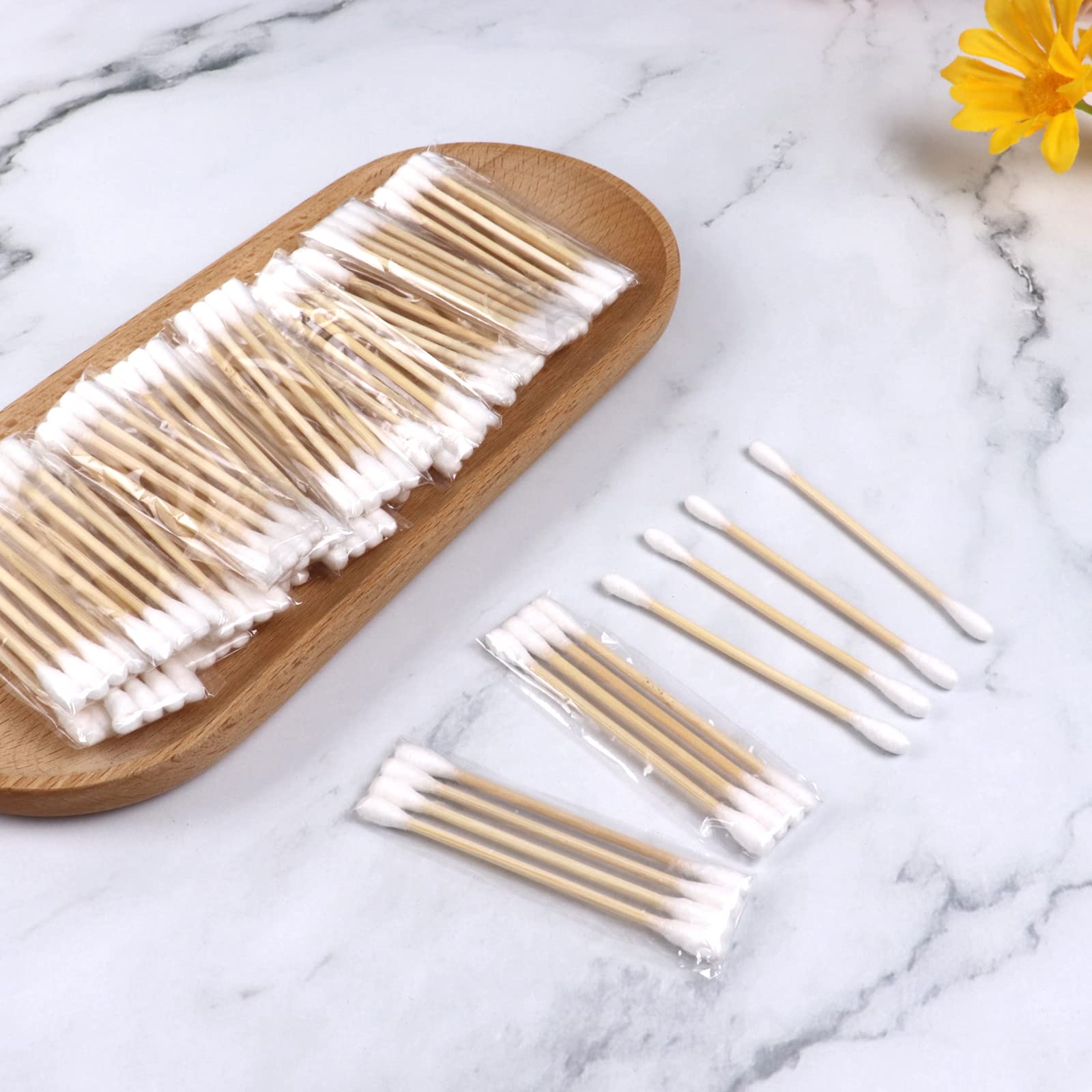 Travel care kit concept with toothbrushes and swabs